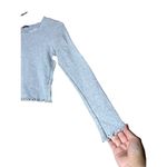 Brandy Melville Brandy Melville Cropped Gray Long Sleeve Top Photo 2