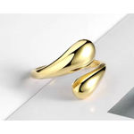 Boutique NEW Chunky Yellow Gold Plated Sterling Silver Open Wrap‎ Band Ring, Adjustable Photo 12