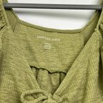 American Eagle | Green Lettuce Hem Crop Top sz Small Photo 1