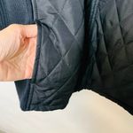 Black Zip Front Sweater Cardigan Quilted Front Sz Large? Photo 2