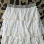 Bailey44 tiered white lace ruffle tiered maxi skirt Photo 11