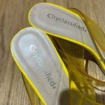 CityClassified Yellow Transparent Heels Women’s Size 6.5 Dressy Shoes Photo 3