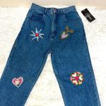 NWT Vintage 80s Cedars Beaded Embellished High waist jeans Blue Size 10 Photo 0