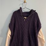 Pilcro  by Anthropologie purple sweater with long sleeve blouse size M Photo 1