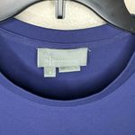 Anthropologie  Blue Flutter Sleeve Ruffled T-Shirt Photo 1