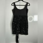 Likely  Black Asymmetrical Sequin Dress Photo 2