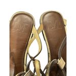 Diane Von Furstenberg  Brown Gold Strappy Gladiator Sandals Boho Leather SIZE 9M Photo 2