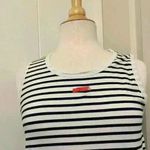 Frank & Eileen Asymmetrical Midi Tee Lab Dress Black White Stripes Small Photo 6