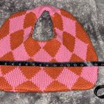 Kopari Pink and Orange Argyle Shoulder Bag Photo 5