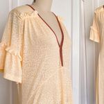pitusa • Inca midi dress beach coverup sheer orange cheetah pattern resort Photo 0