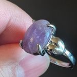 Purple amethyst gemstone S925 silver ring size 8.5 Photo 6