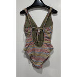 Becca  Rebecca Virtue Freespirit Plunge One Piece Swimsuit Large Multi Beach Pool Photo 3