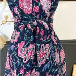 Fitzroy & Willa 100% Cotton Floral Fit and Flare Mini Dress ~ Size Medium 🧡🍄 Blue Photo 4