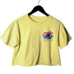 Disney Surfing Hawaii T Shirt Womens Yellow Medium Stitch Character Raw Hem M Photo 0