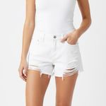 American Eagle  Women’s White 90’s Boyfriend Denim Shorts Photo 0