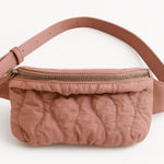 Quilted Pink Fanny Pack Belt Bag Waist Bag Adjustable Strap Travel Purse Photo 0