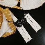 Vitamin A 💕💕 Bikini Set Gia Triangle Top + Luciana Bottom Dorada Stripe 8 M NWT Photo 14