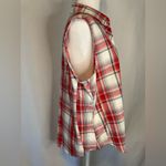 Bit & Bridle Sleeveless Western Tank Button Multicolor Red Plaid Shirt Womens Photo 1
