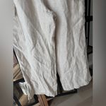 Lands' End Lands’ End Linen cargo pants beige sand petite short putty drawstring straight Photo 6