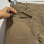 Nili Lotan cotton cropped pants with raw hem Tan Size 6 Photo 4