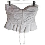 Veronica Beard  Arienne Ruched Stretch Cotton Halter Top Size 4 Photo 5