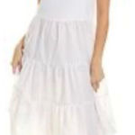 Ellen Tracy NWOT white tiered midi dress size small Photo 0