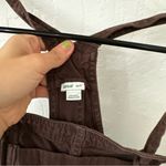 Aerie  Work & Play Twill Brown Frayed Hem Ankle Jumpsuit Overalls XS Photo 6