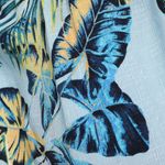 Lulus  Romper Palm Reader S Blue Tropical Print Button-Up Short Sleeve Photo 5