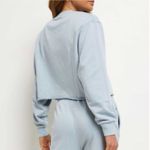 All Fenix Camila Light Blue Cropped Crewneck Sweatshirt Medium Photo 1