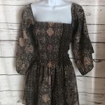 Sage  brown‎ black tan print romper Photo 0