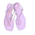 Vince  Deana Leather‎ Strappy Sandal Lilac 8.5 Purple Flip Flops Photo 4