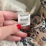 Tularosa  Rowley Floral Print Short Sleeve Front Tie Cutout Romper Photo 4