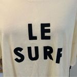 Amuse Society  A4116CLE Le Surf Tee White Black Graphic 100% Cotton NWT Large Photo 2