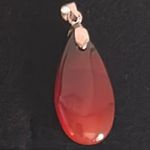 Carnelian Agate Gemstone Red Orange Gradient Teardrop Semi Photo 2