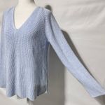 J.Crew Cotton V-Neck Vented Hem Tunic Sweater AV009 Light Blue Size Medium Photo 5