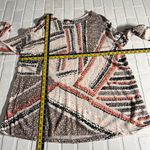 Nic+Zoe  Top Womens 2X Multicolor Pattern Linen Blend Long Sleeve‎ Knit Plus Photo 1