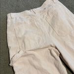 Forever 21 Hi Waist Wide Leg Cream Corduroy Utility Pants Photo 4