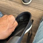 Ecco  black leather simpil loafer white rubber sole Photo 2