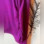 Xersion Workout Top Purple Cut Out at Hem Quick Dry Rouging Sides Women’s Large Photo 2