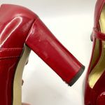 Tahari Red Patent T-Strap Heels Women’s 7 Pinup Rockabilly Peep toe Retro Photo 9
