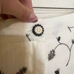 Tahari  White Black Floral Embroidered Maxi Skirt Womens XS Button Boho Chic Photo 4