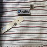 Vtg Trachten Gratz Pinstripe Embroidered Bavarian Shirt Womens Large Volksmarch Red Size 12 Photo 3