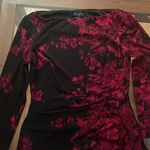 CHAPS  Black And Red Floral Dress. Photo 1