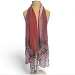 Women's Pink Leopard Print Scarf Fashion Elegant Photo 2