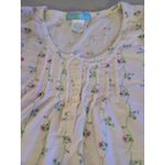 Ava & Bella womens XL Sleep shirt floral cream cotton blend Photo 3