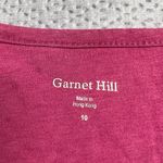 Garnet Hill Pink Cotton Blend Ruched Sleeveless Dress Size 10 EUC Photo 3