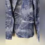 Anthropologie Cartonnier Navy Fern Brocade Smart Suit Jacket Womens Size 10 Blue Photo 7