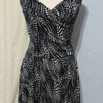 O'LALA Women Y2K Black Tan Abstract Dot Print Babydoll Spaghetti Strap Dress XS Photo 0