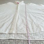 Marina Sport Oversized White Eyelet Boxy Button Up Dolman Sleeve Shirt Size 14 Photo 10