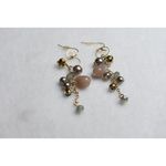 Source Unknown Vintage Timeless Gold Tone Multi Color Beaded Dangle Hook Trendy Party Earrings Photo 2
